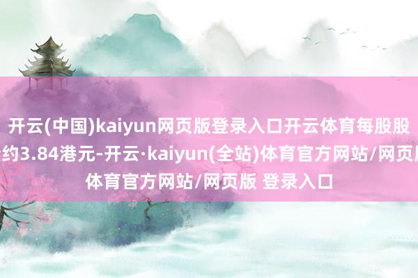 开云(中国)kaiyun网页版登录入口开云体育每股股份平均代价约3.84港元-开云·kaiyun(全站)体育官方网站/网页版 登录入口