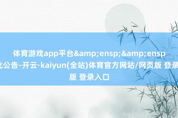 体育游戏app平台&ensp;&ensp;特此公告-开云·kaiyun(全站)体育官方网站/网页版 登录入口